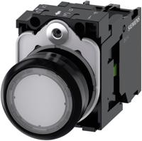 3su1102-0ab70-1ba0 Siemens SIRIUS ACT 3SU11 Series Push Button, Panel Mount, White LED, 5 V → 500V ac/dc, IP20, IP66, IP67, IP69,
