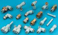 kq2p-04 SMC 4mm Brass, PBT, PP Plug Fitting