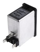 fn285-4-06 Schaffner 4A, 250 V ac Male Snap-In IEC Filter 2 Pole FN285-4-06, Faston 1 Fuse