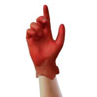 gs0115 Unigloves Red Powder-Free Vinyl Disposable Gloves, Size 10, XL, 100 per Pack