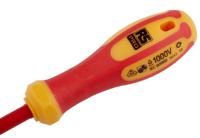 125-3080 RS PRO Slotted Insulated Screwdriver, 3.5 x 0.6 mm Tip, 100 mm Blade, VDE/1000V, 190 mm Overall