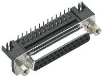 09681535613 HARTING D-Sub 9 Way Right Angle Through Hole D-sub Connector Socket, 2.77mm Pitch, with 4-40 UNC Screwlocks