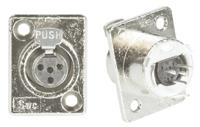 ty4f Switchcraft Panel Mount XLR Connector, Female, 125 V ac, 4 Way, Silver Plating