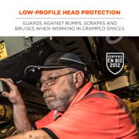 23370 Ergodyne Black Standard Peak Bump Cap, Foam Protective Material