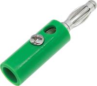 208-0273 RS PRO Green Male Banana Plug, 4 mm Connector, 32A, 30V, Nickel Plating
