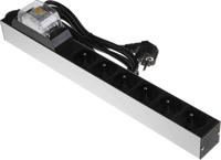 755-3970 RS PRO Type E - French 6 Gang Power Distribution Unit, 2.5m Cable, 16A, RCD Protected
