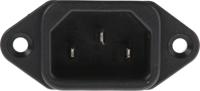 488-191 RS PRO C14 Panel Mount IEC Connector Male, 10A, 250 V