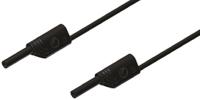 975698700 Hirschmann Test & Measurement 2 mm Connector Test Lead, 10A, 1000V ac/dc, Black, 2m Lead Length