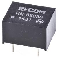rn-0505s Recom RN DC-DC Converter, 5V dc/ 250mA Output, 4.5 → 5.5 V dc Input, 1.25W, Through Hole, +85°C Max Temp -40°C