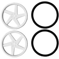 2593-sv Kitronik Pair Of 5 Spoke Wheels - White