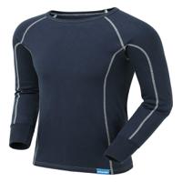 bz1501n-l PULSAR Navy 50% Polyester, 50% Viloft Thermal Shirt, L