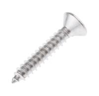 797-6187 RS PRO Plain Stainless Steel Countersunk Head Self Tapping Screw, N°12 x 1.1/4in Long 32mm Long