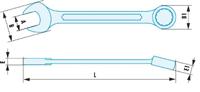 44027sr Facom 440 Series Spanner, 27mm, Metric, Double Ended, 290 mm Overall