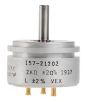 157s202mx Vishay 157 2kΩ Rotary Potentiometer 1-Gang Servo Mount, 157S202MX