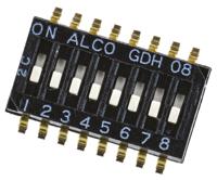 gdh08s04 TE Connectivity 8 Way Surface Mount DIP Switch 8P
