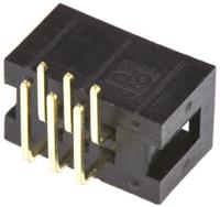 t821106a1r100ceu Amphenol Communications Solutions T821 Series Right Angle Through Hole PCB Header, 6 Contact(s), 2.54 mm Pitch, 2 Row,