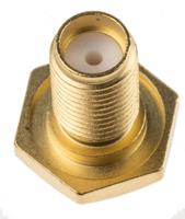j01151a0061 Telegartner, Jack Panel Mount SMA Connector, 50Ω, Solder Termination, Straight Body