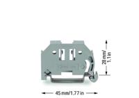249-116 WAGO 249 Series End Stop for Use with DIN Rail 35