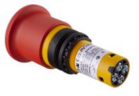121611-c22-pvt45p-k02 Eaton C22-PVT Series Twist Release Emergency Stop Push Button, Panel Mount, 22mm Cutout, 2NC