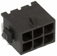 3-794618-6 TE Connectivity Micro MATE-N-LOK Series Right Angle Through Hole PCB Header, 6 Contact(s), 3 mm Pitch, 2 Row, Shrouded