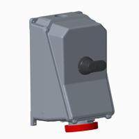 2cma168053r1000 Amphenol Industrial Switchable IP44 Industrial Interlock Socket 3P+N+E, Earthing Position 6h, 125A, 450 V