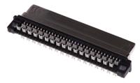 5749699-7 TE Connectivity, AMPLIMITE .050 III Female 68 Pin Right Angle Cable Mount SCSI Connector 1.27mm Pitch, Crimp, Quick