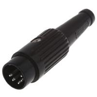 592-0511 Deltron 5 Pole Din Plug, DIN 41524, DIN 45322, DIN 45326, DIN 45327, DIN 45329, 2A, 34 V ac/dc, Male, Cable Mount