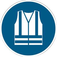 173506 Durable Adhesive Film Floor Sticker Use Safety Vest Sign With Pictogram Only Text