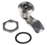 341-0185 Steinbach & Vollman Stainless Steel Tumbler Lock, 13mm Panel-to-Tongue, 20.2 x 20.2mm Cutout, Key Unlock