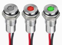171-3784 RS PRO Green, Red Panel Mount Indicator, 10.8 → 13.2V dc, 6mm Mounting Hole Size, Lead Wires Termination, IP67