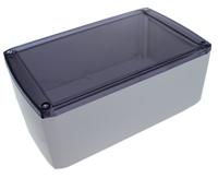 csactt006 CAMDENBOSS 1102 Series Grey ABS Enclosure, IP54, Transparent Lid, 220 x 140 x 90mm