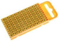 561-05053-wic3-pa66-ye HellermannTyton WIC3 Snap On Cable Markers, Yellow, Pre-printed "B; C; D; F; I; M; P; U; V; W", 4.3 → 5.3 Cable,