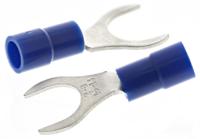 613-9558 RS PRO Insulated Crimp Spade Connector, 1.5mm² to 2.5mm², 16AWG to 14AWG, M8 Stud Size Vinyl, Blue