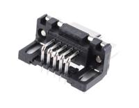 09661526613 HARTING 9 Way Right Angle Through Hole D-sub Connector Socket, 2.74mm Pitch, with 4-40 UNC Female Screwlocks, Boardlocks