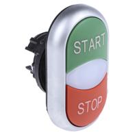 78635827-m22-ddl-gr-gb1gb0m22-a Eaton RMQ Titan M22 Series Green, Red Illuminated Momentary Push Button Head, 22mm Cutout, IP66