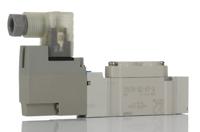 sy5120-5dz-01f-q SMC 5/2 Pneumatic Solenoid Valve - Solenoid/Pilot G 1/8 SY5000 Series 24V dc