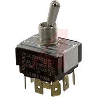 hl251-73 Carling Technologies Toggle Switch, Panel Mount, On-On, 3PDT, Tab Terminal, 250V ac