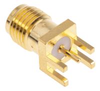 526-5785 RS PRO, Jack Edge Mount SMA Connector, 50Ω, Solder Termination, Straight Body