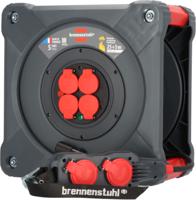 9212301110 brennenstuhl 25m 8 Socket Type E - French Cable Reel Semi-enclosed Reel, 230 V, IP44