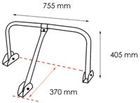 898-7179 RS PRO Red, Silver Steel Parking Barrier