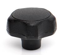 284-5571 RS PRO Black Thermoplastic Multiple Lobes Clamping Knob, M6, Threaded Mount