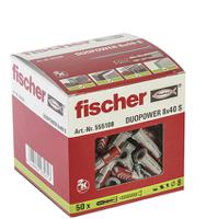 555108 Fischer Fixings Screw Anchor 8 x 40mm x 40mm, 8mm Fixing Hole