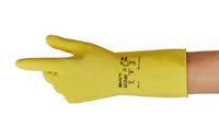 87063075bp Ansell 87-063 Yellow Latex Work Gloves, Size 7.5, Latex Coating