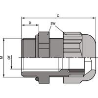 54115400 Lapp SKINTOP Series Blue Polyamide Cable Gland, M12 Thread, 3mm min., 5.5mm max., IP68