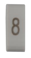 531-07859-hobs85-pvc-wh HellermannTyton HODS85 Slide On Cable Markers, Black on White, Pre-printed "8", 1.8 → 6.3mm Cable, 531-07859