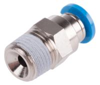 qs-18-4 Festo QS Series Straight Threaded Adaptor, R 1/8 Male to Push In 4 mm, Threaded-to-Tube Connection Style, 153001