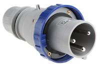 2186333 Scame IP67 Blue Cable Mount 2P + E Industrial Power Plug, Rated At 63A, 230 V