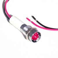 19050253wec CML Innovative Technologies Red Indicator, 12V dc, M8 Mounting Hole Size, Lead Wires Termination, IP67