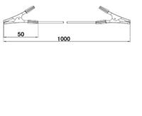 tla-62 Teishin Electric Crocodile Clip Lead, 1m Lead Length