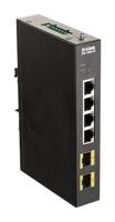 dis-100g-6s D-Link 6-Port Industrial Gigabit Unmanaged Switch with SFP Ports, Unmanaged 6 Port Switch